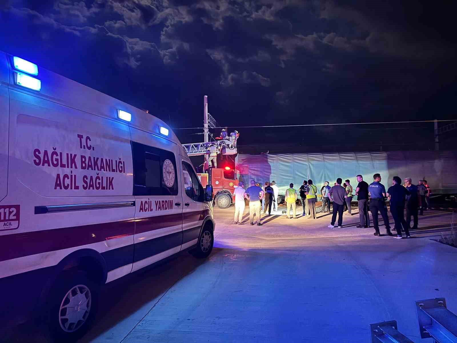 Edirne’de tren garında elektrik akımına kapılan işçi hayatını kaybetti