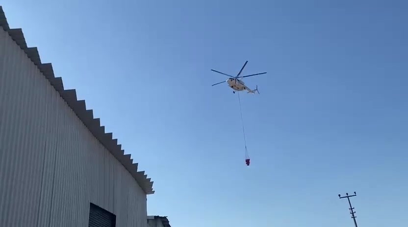 Aksu’da ormanlık ve zeytinlik alanda yangın