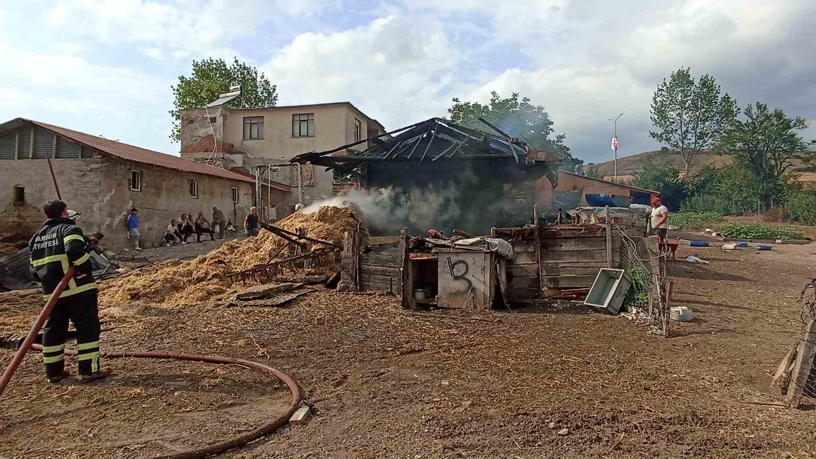 Samsun’da ambarda yangın: 7 ton buğday küle döndü