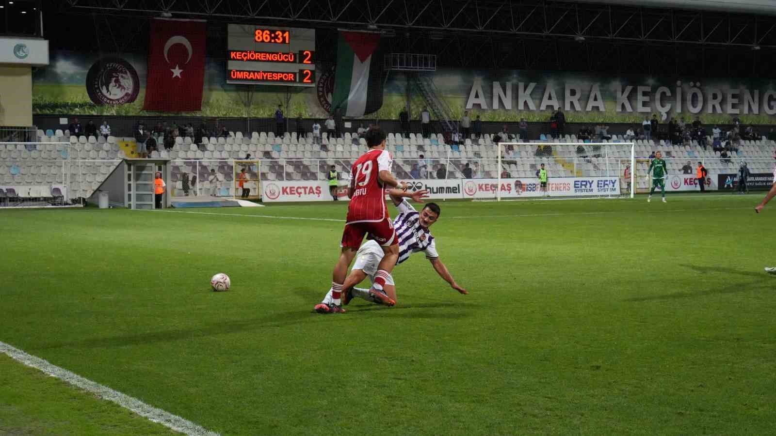 Trendyol 1. Lig: Ankara Keçiörengücü: 2 - Ümraniyespor: 2
