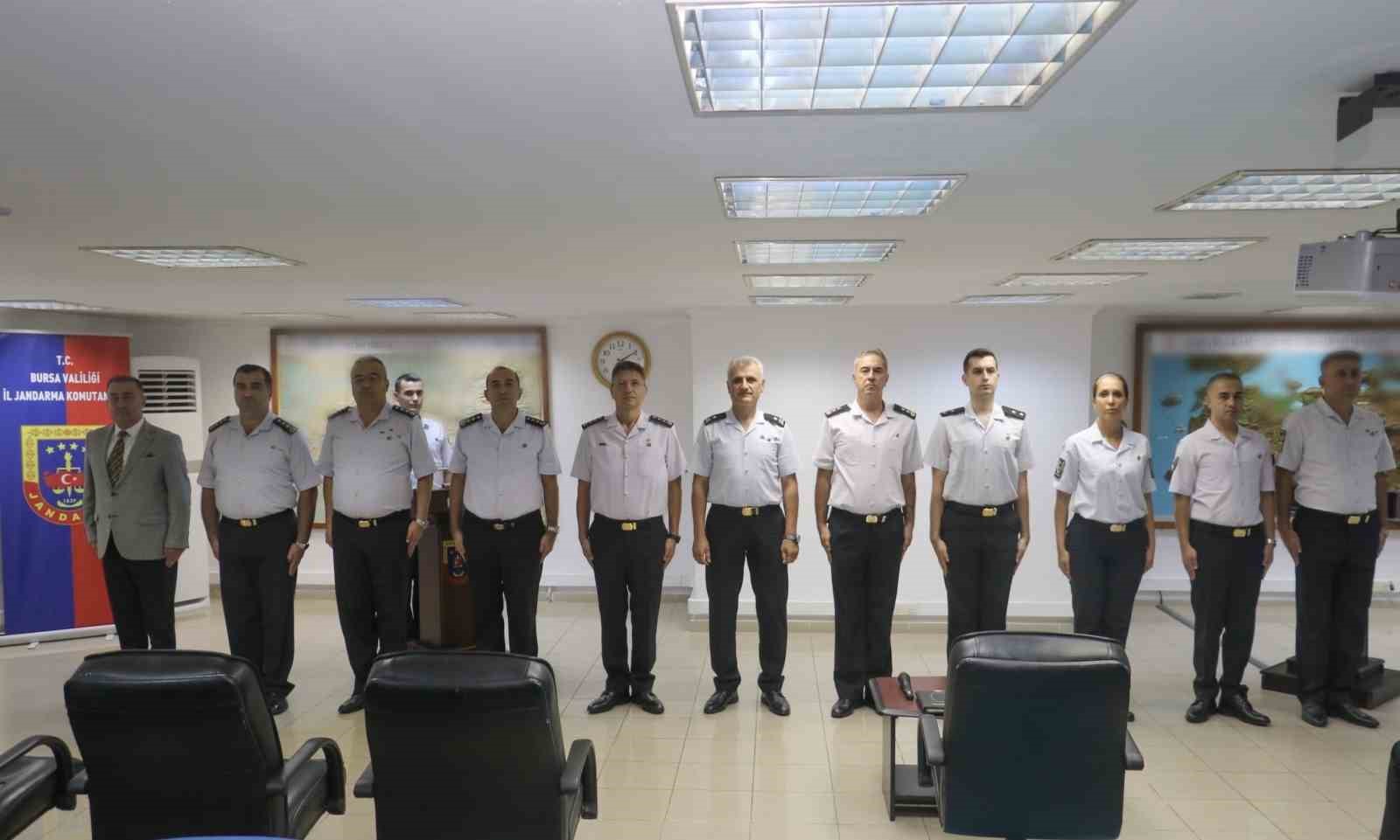 Bursa İl Jandarma Komutanlığı’nda ’Rütbe Terfi Töreni’