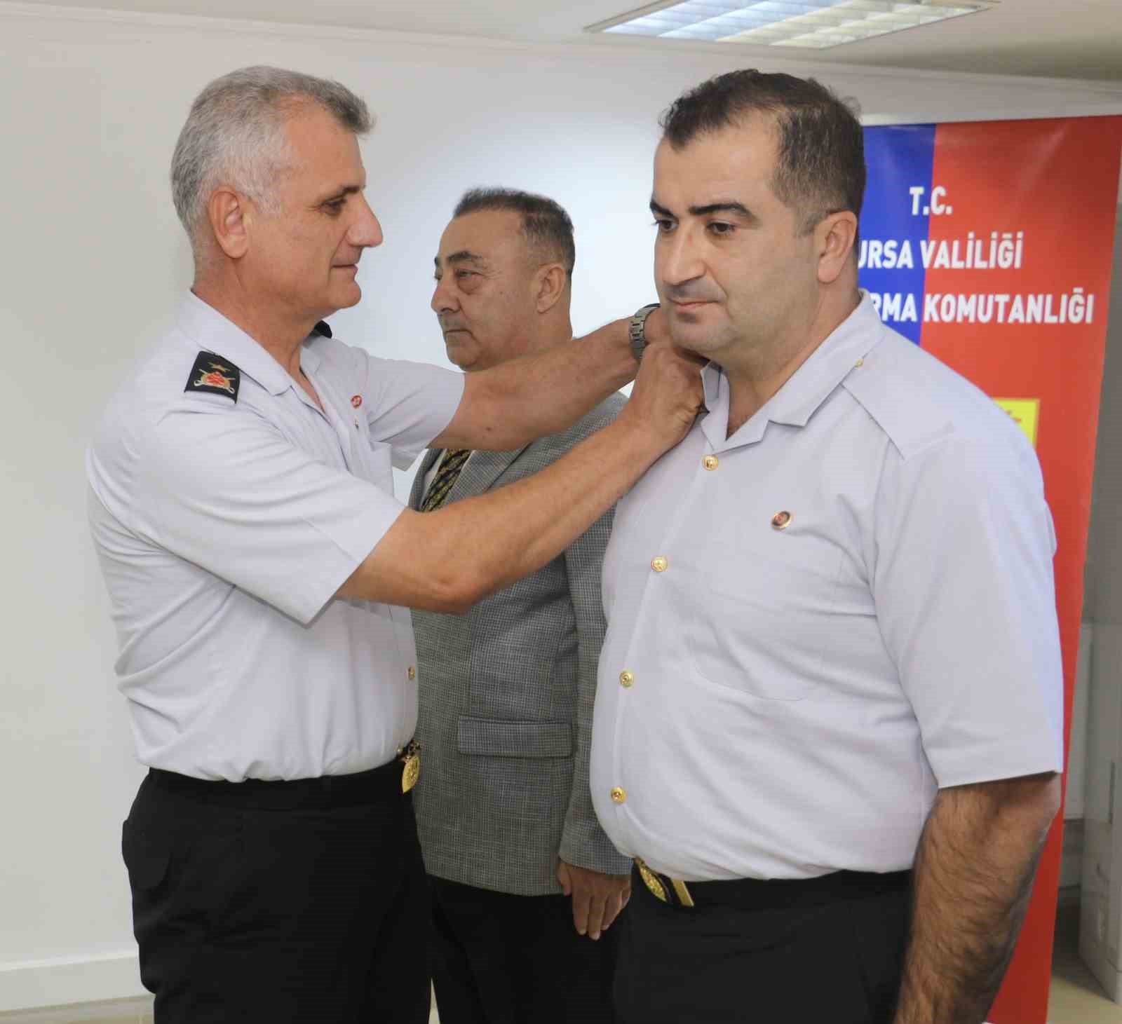 Bursa İl Jandarma Komutanlığı’nda ’Rütbe Terfi Töreni’