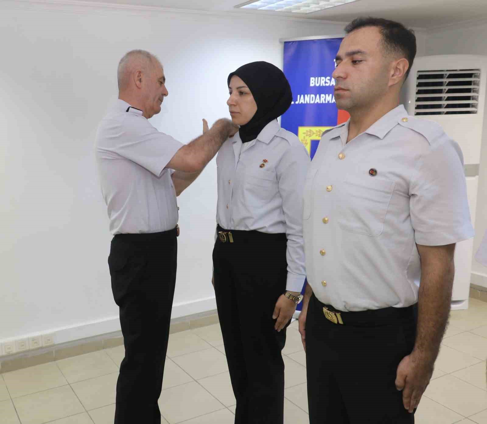 Bursa İl Jandarma Komutanlığı’nda ’Rütbe Terfi Töreni’