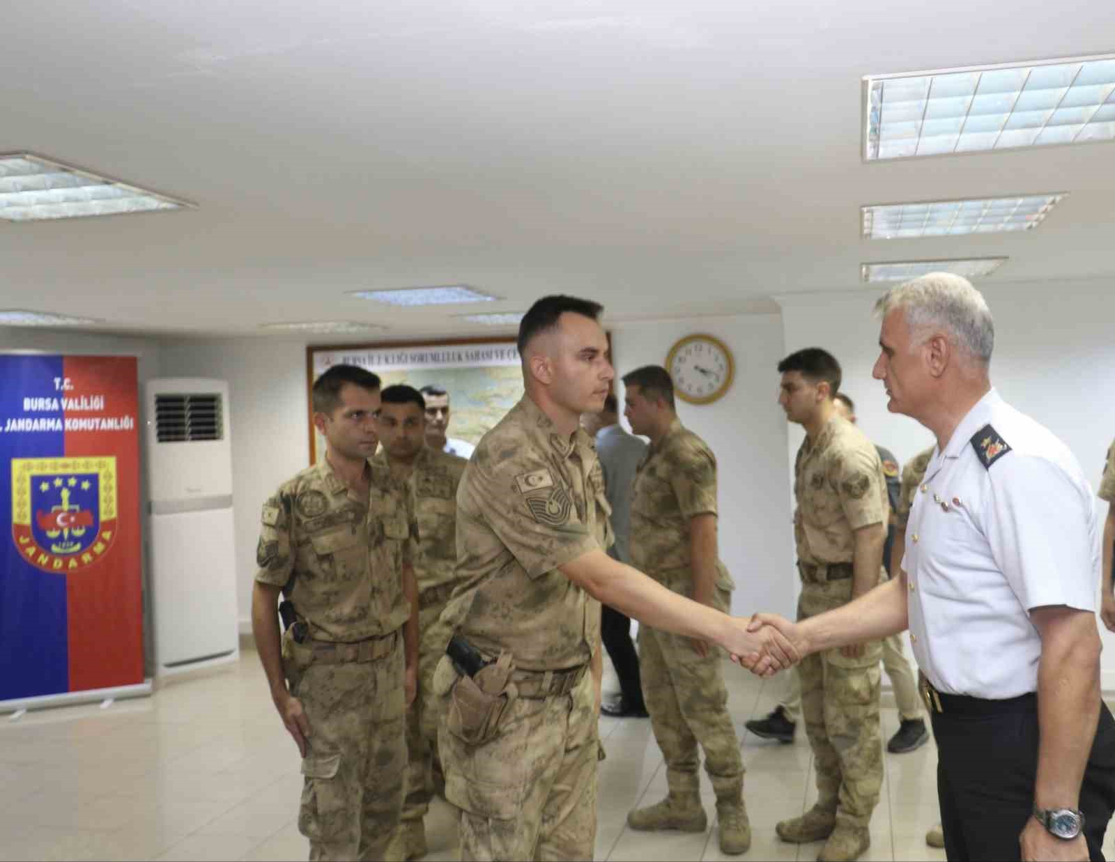 Bursa İl Jandarma Komutanlığı’nda ’Rütbe Terfi Töreni’