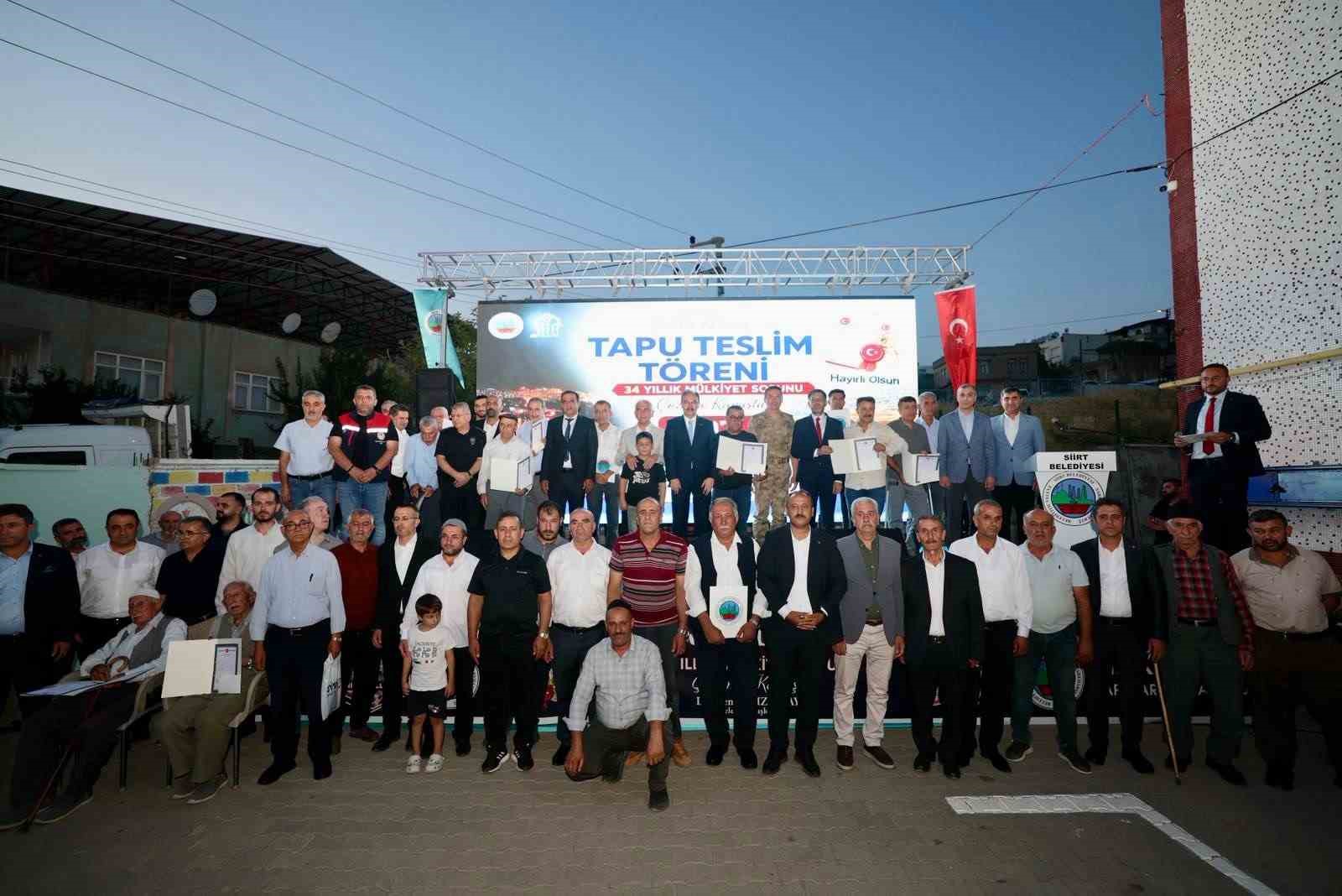 Siirt’te 34 yıllık mülkiyet sorunu çözüldü: 497 vatandaş tapularına kavuştu