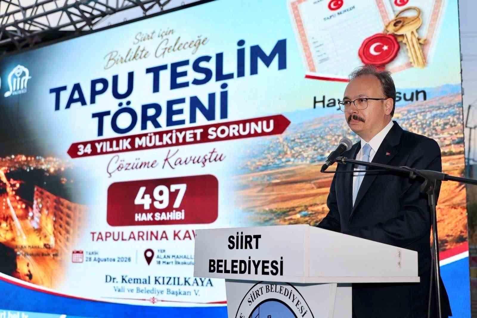 Siirt’te 34 yıllık mülkiyet sorunu çözüldü: 497 vatandaş tapularına kavuştu
