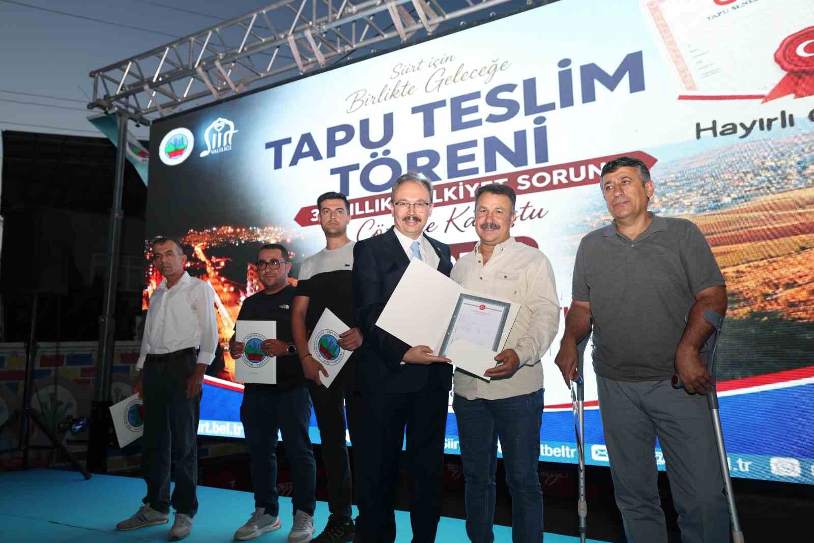 Siirt’te 34 yıllık mülkiyet sorunu çözüldü: 497 vatandaş tapularına kavuştu