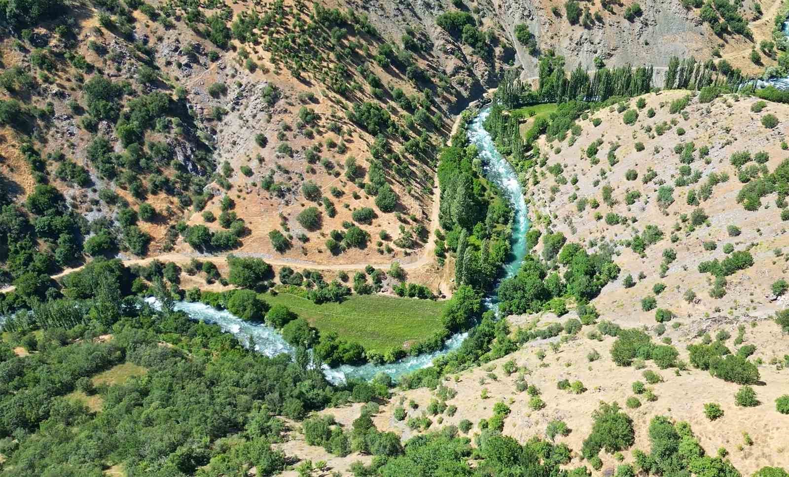 Bahçesaray’da gür akan sular yaban hayatına can veriyor