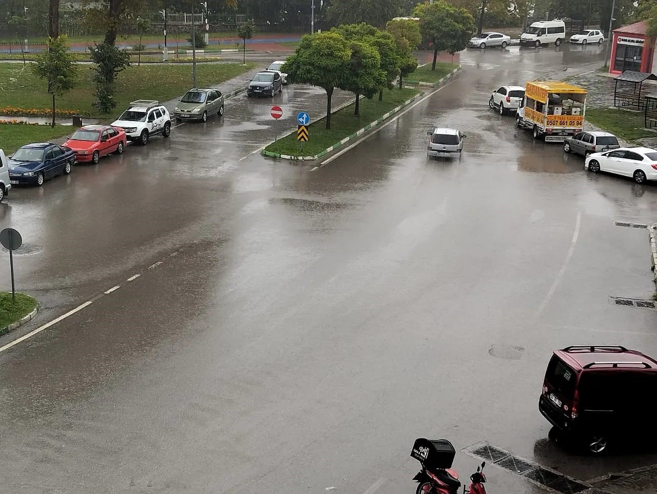Samsun’da sağanak etkili oldu
