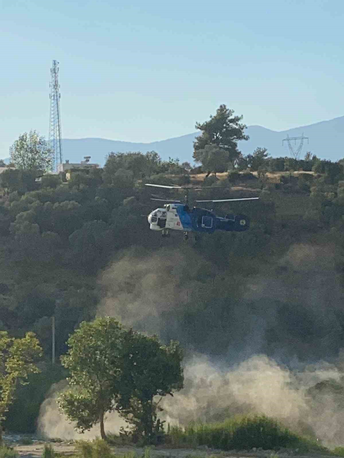 Yangın bölgesinde canlıların tahliyesi için seferber oldular