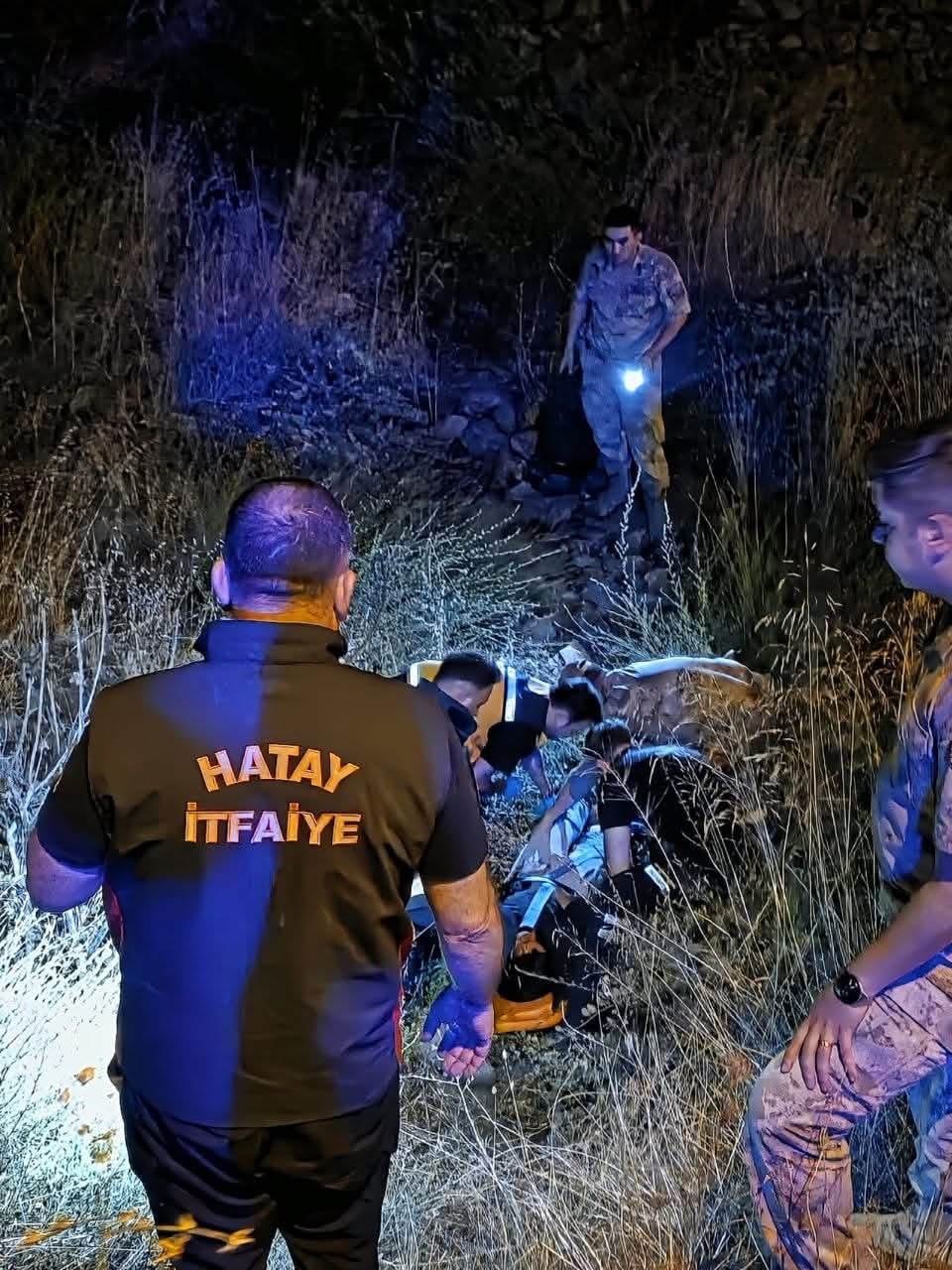 Hassa’da yamaçtan düşen vatandaş kurtarıldı