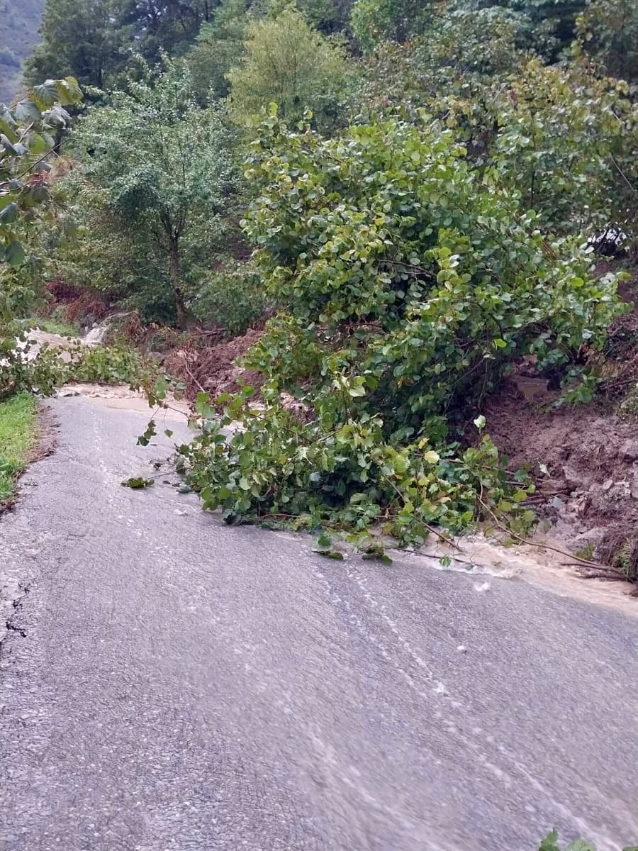 Giresun’da sağanak yağış etkili oldu