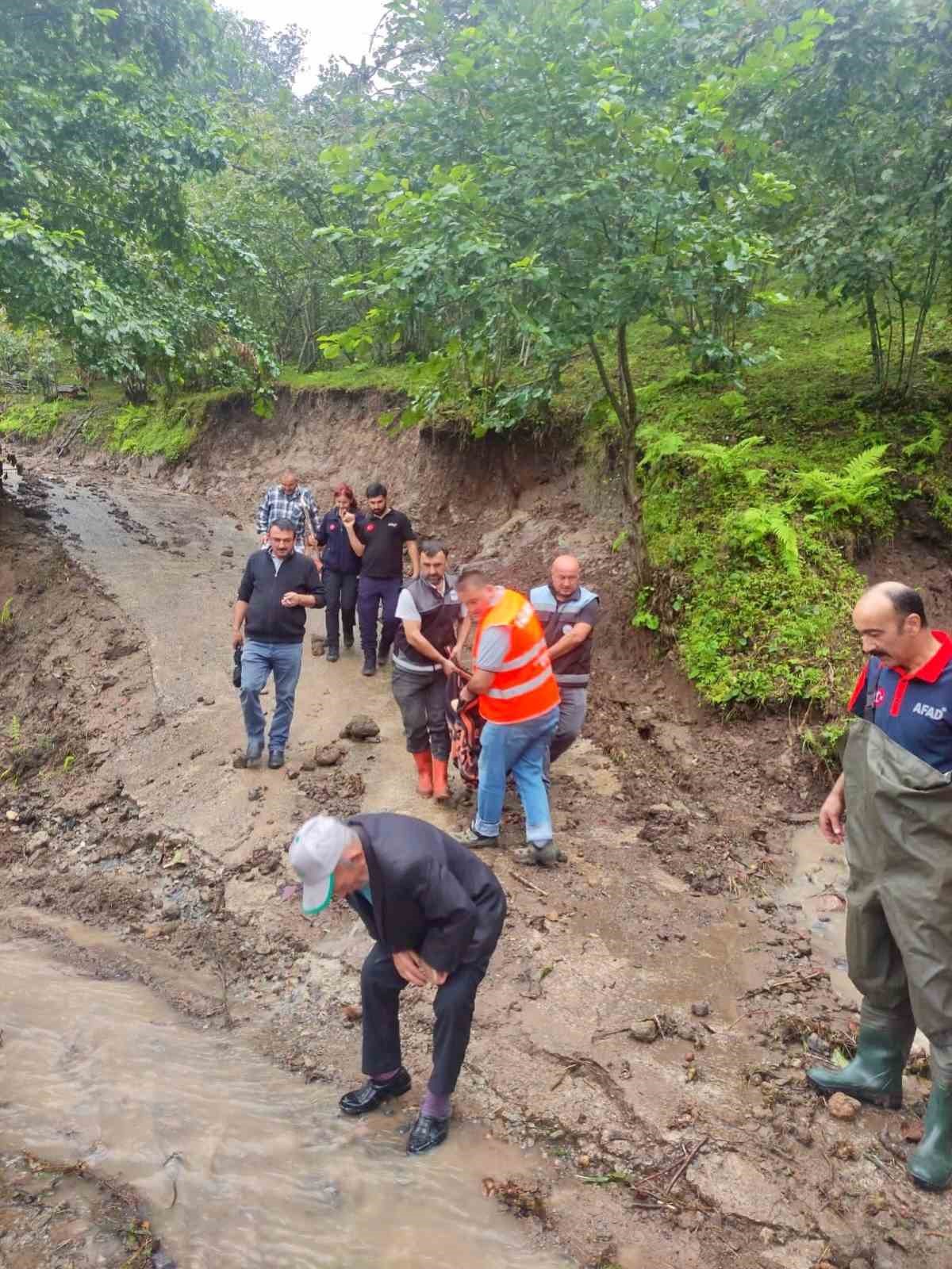 Giresun’da sağanak yağış etkili oldu
