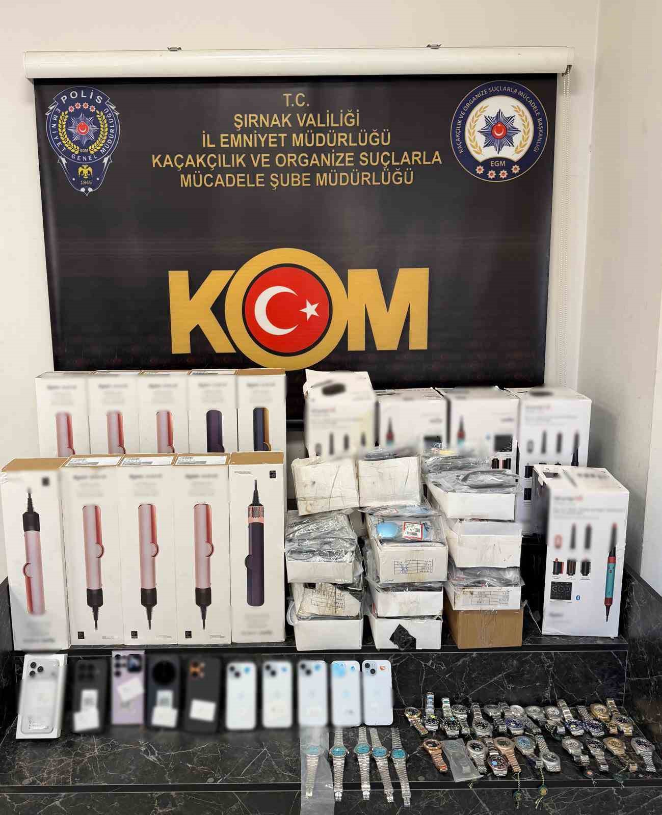 Şırnak’ta 8 buçuk milyon lira değerinde kaçak malzeme ele geçirildi
