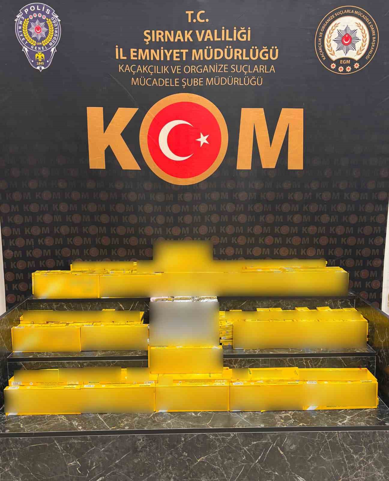 Şırnak’ta 8 buçuk milyon lira değerinde kaçak malzeme ele geçirildi