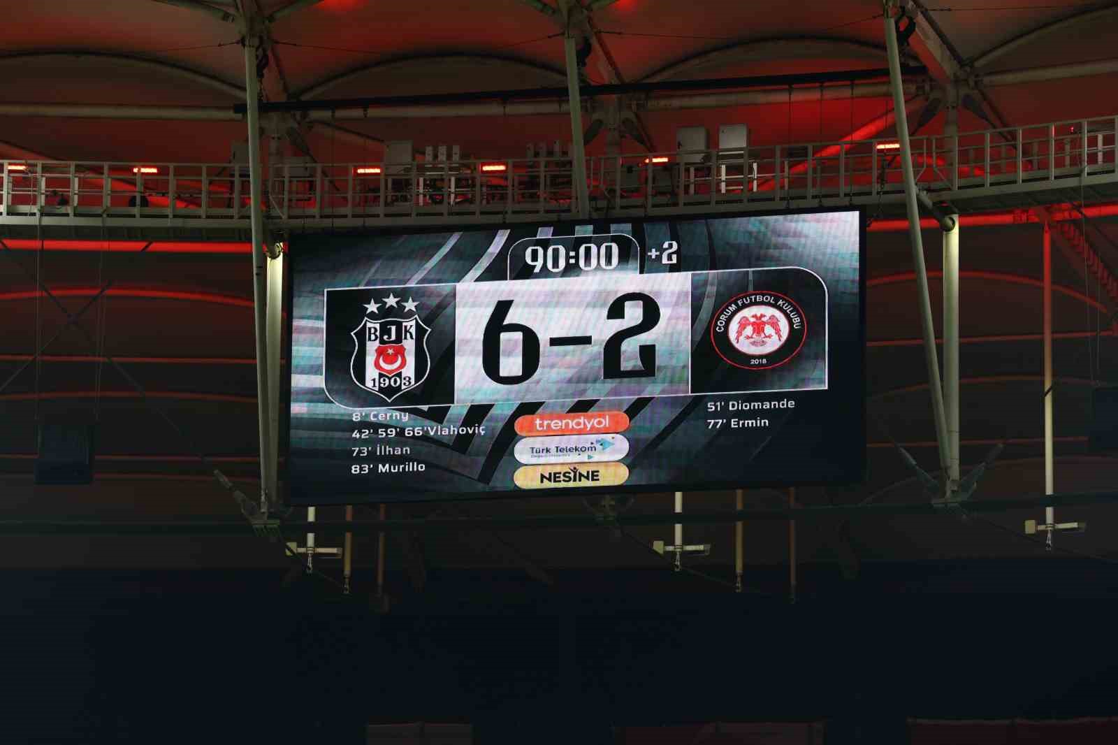 Trendyol Süper Lig: Beşiktaş: 6 - Çorum FK: 2 (Maç sonucu)