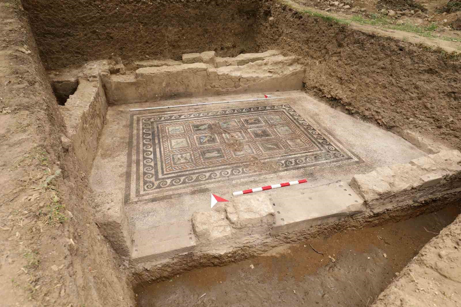 Adramytteion’da Roma villasının eşsiz mozaikleri gün yüzüne çıktı