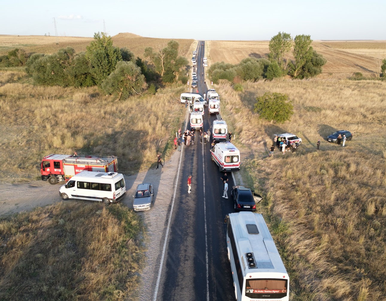 Edirne’de zincirleme kaza: 6 yaralı