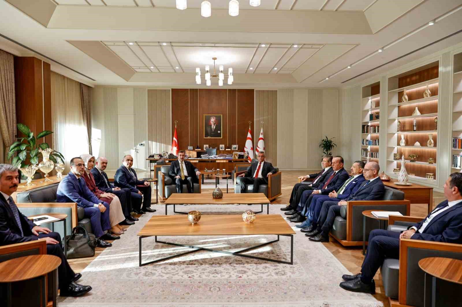 Cumhurbaşkanı Yardımcısı Yılmaz, KKTC Cumhurbaşkanı Erhürman ile görüştü