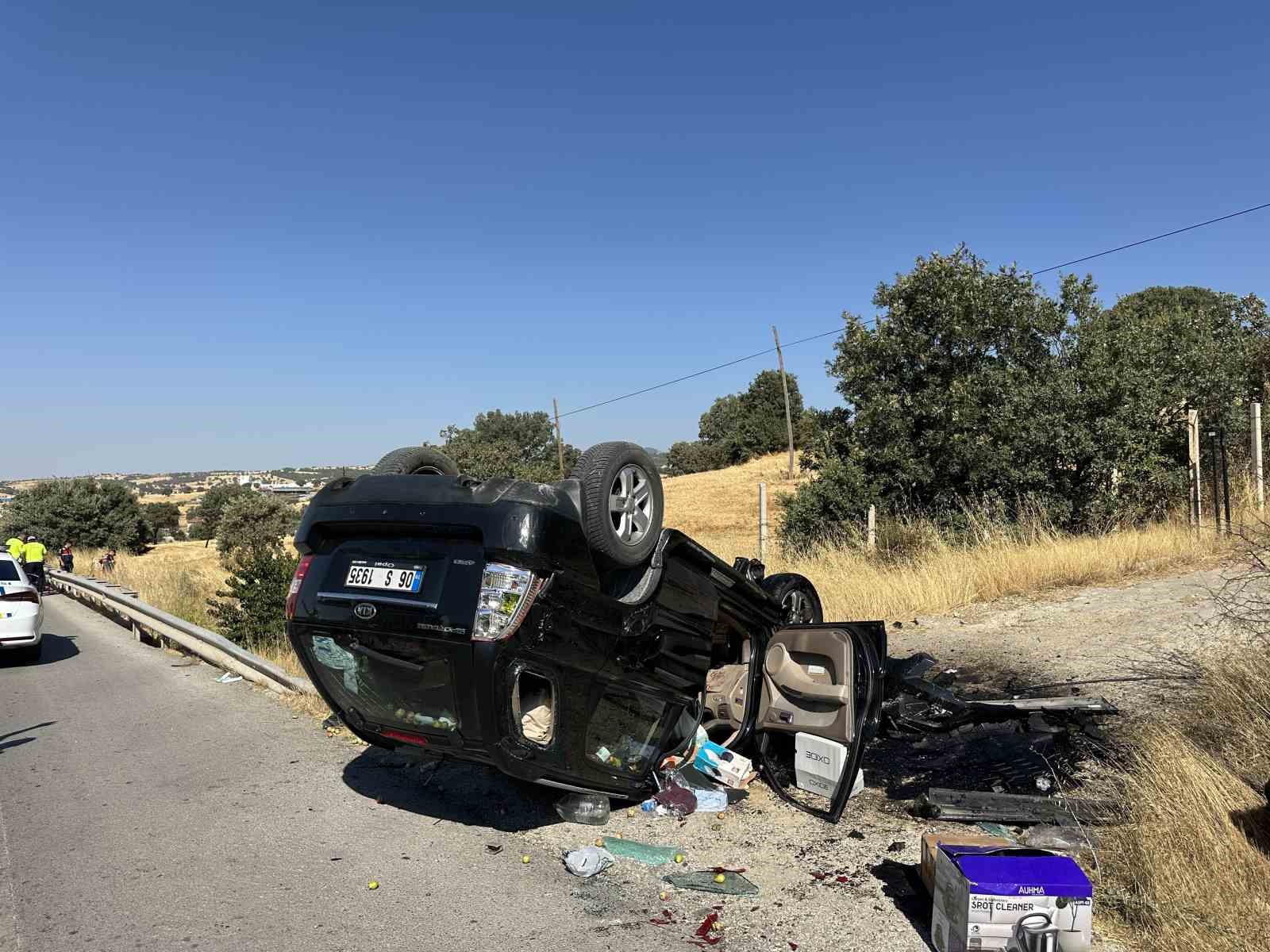 Uşak’ta takla atan otomobilin sürücüsü hayatını kaybetti
