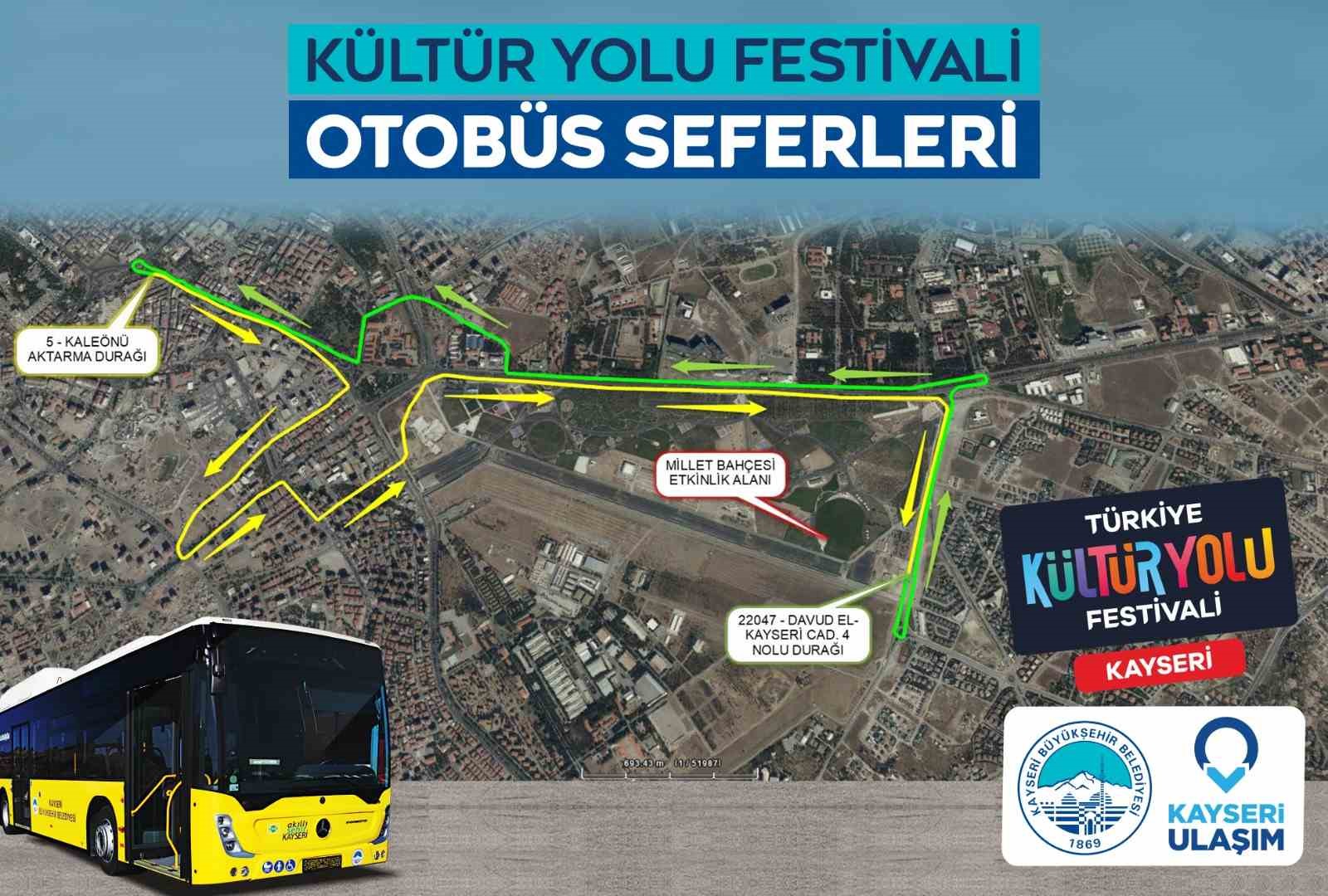 Kültür Yolu Festivali’ne özel ulaşım hizmeti
