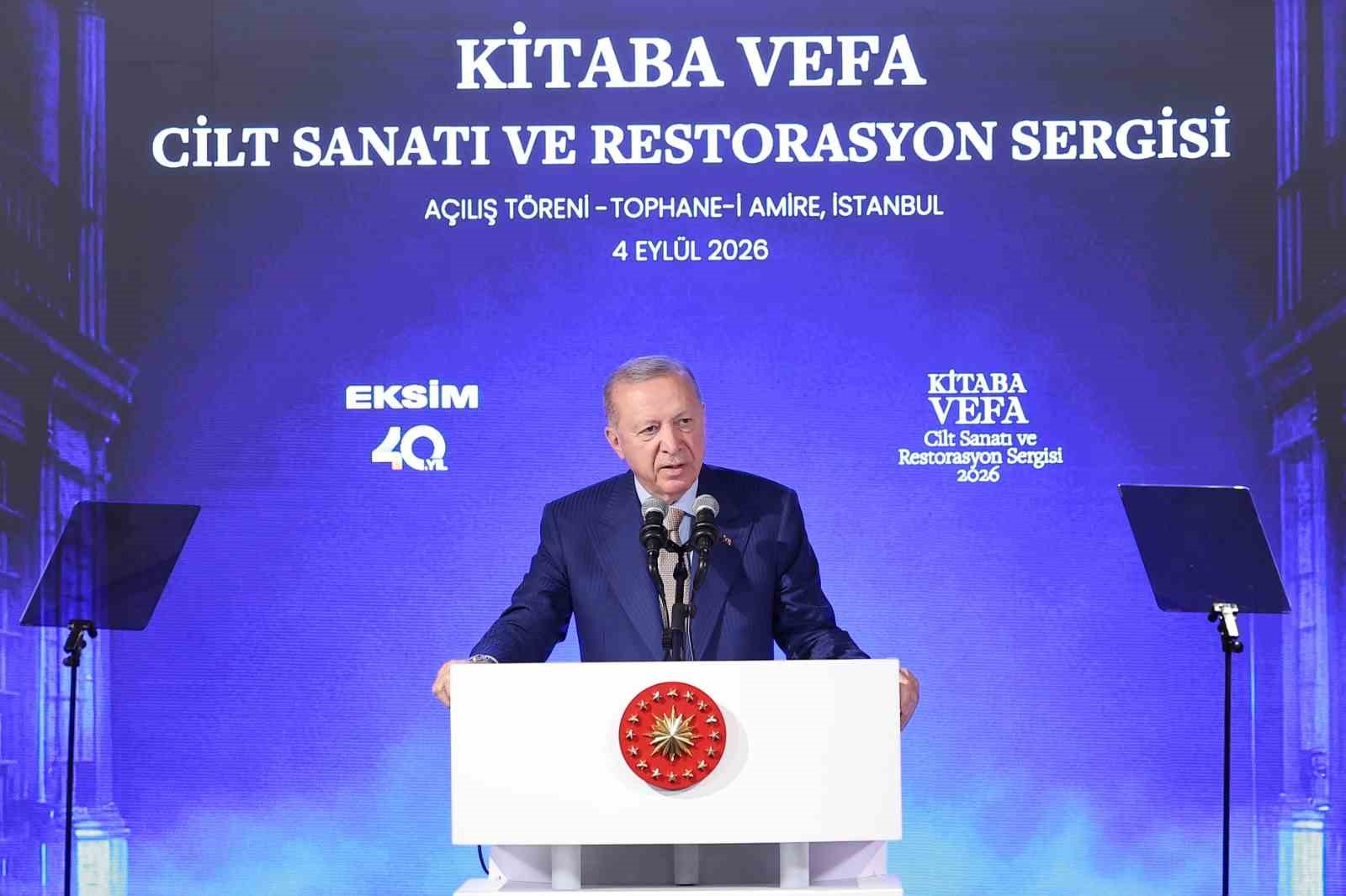 "Kitaba Vefa" sergisi Cumhurbaşkanı Recep Tayyip Erdoğan tarafından açıldı