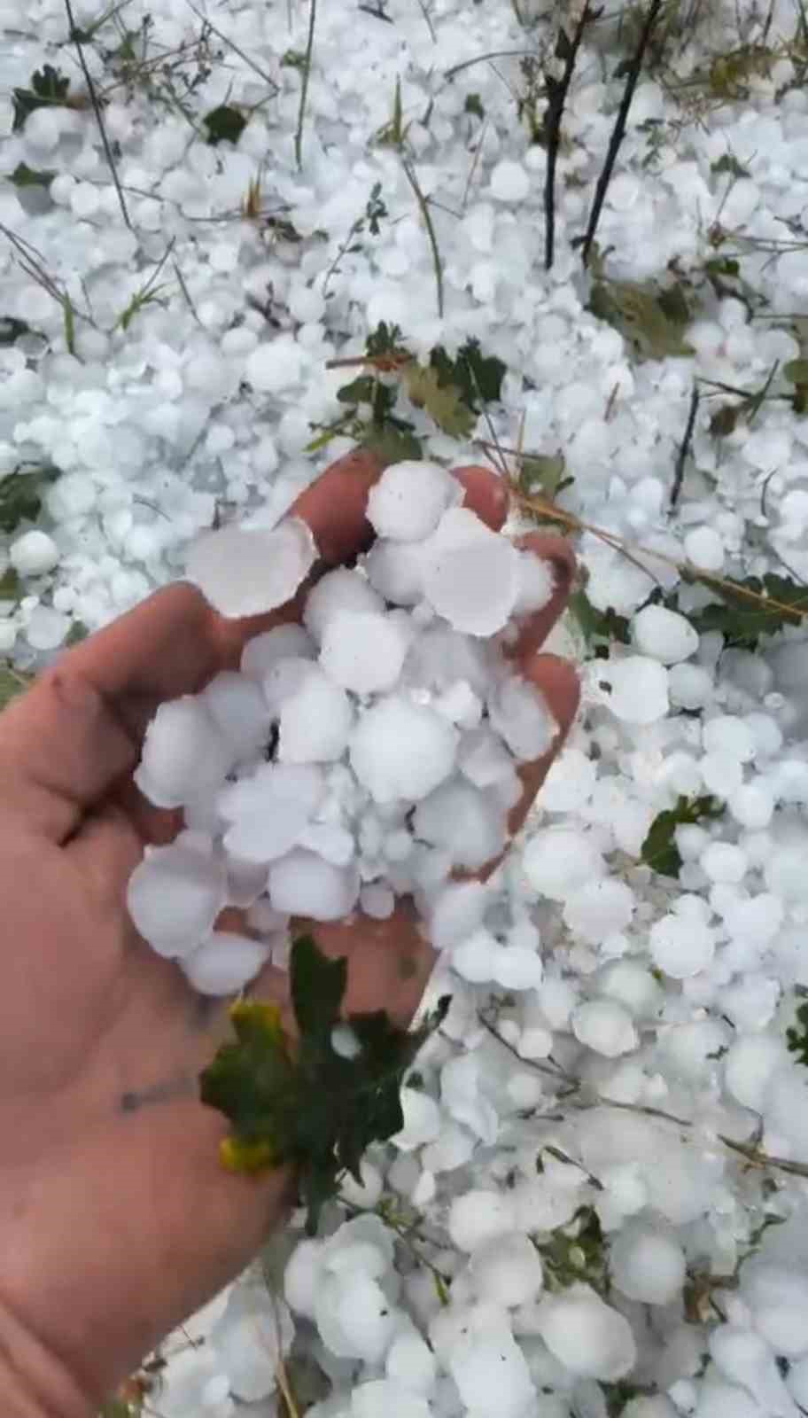 Karabük’te dolu yağışı etkili oldu