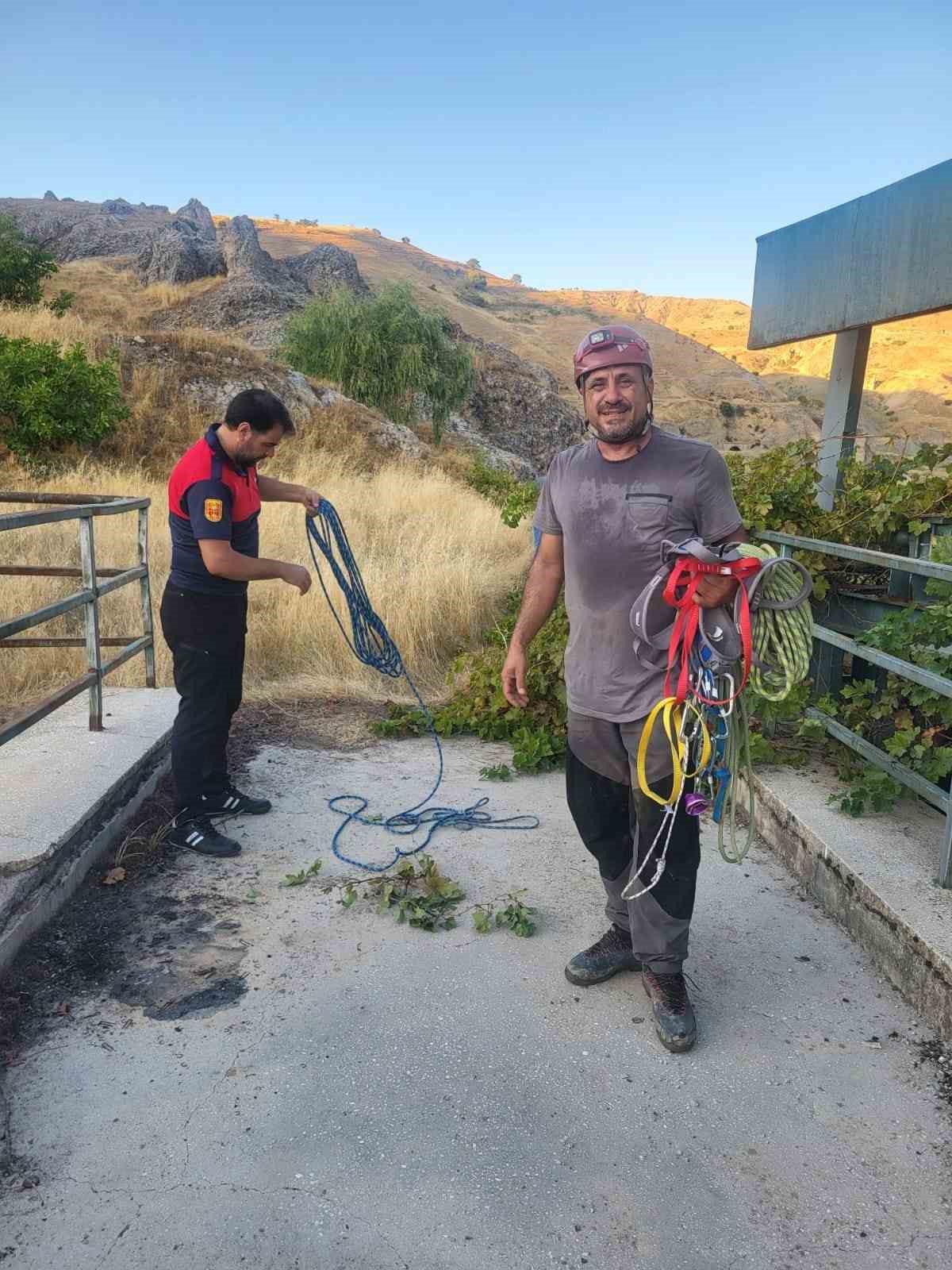 Koruma altındaki dağ keçisi için özel kurtarma operasyonu