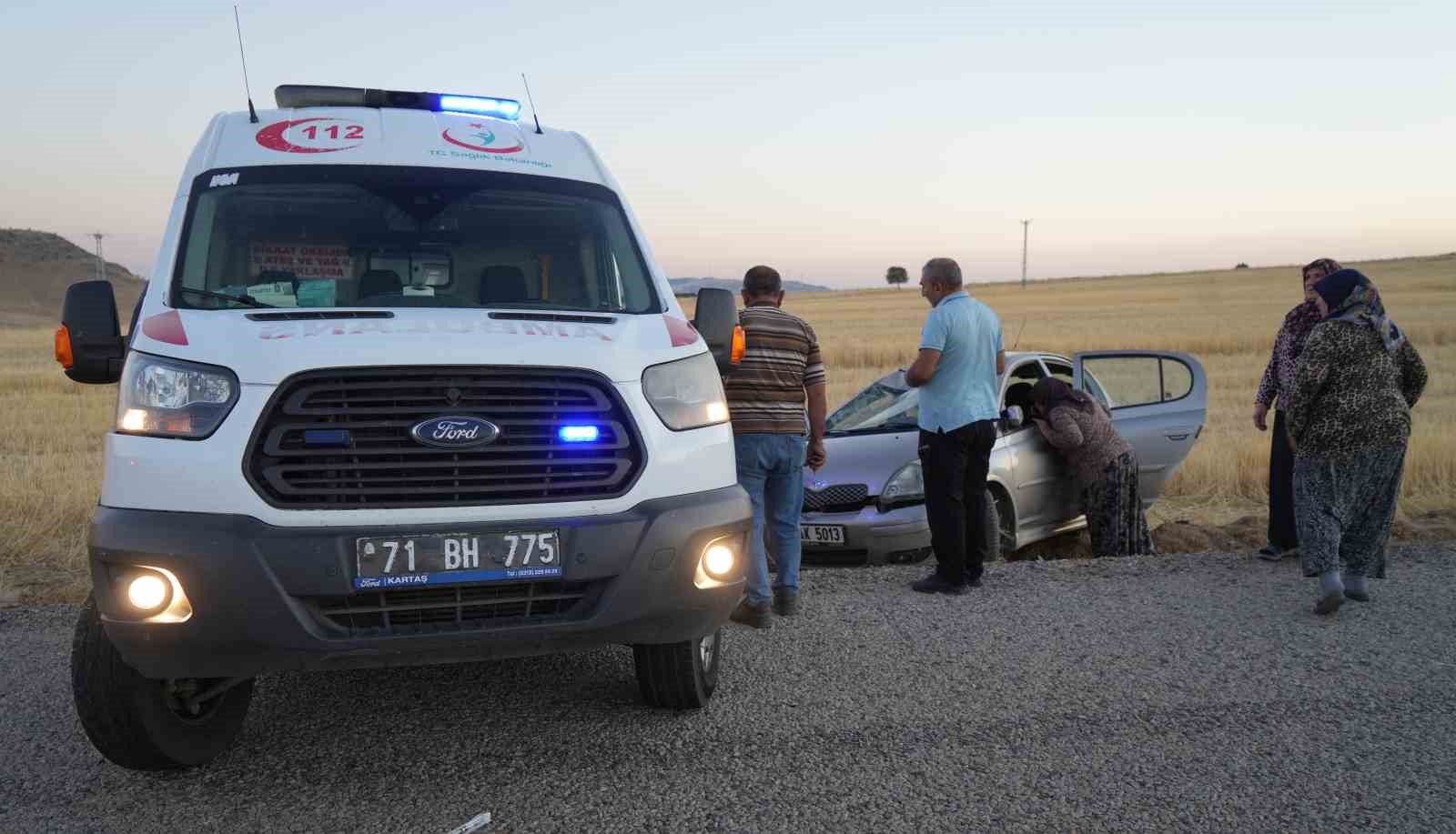 Kırıkkale’de otomobil takla attı: 4 yaralı