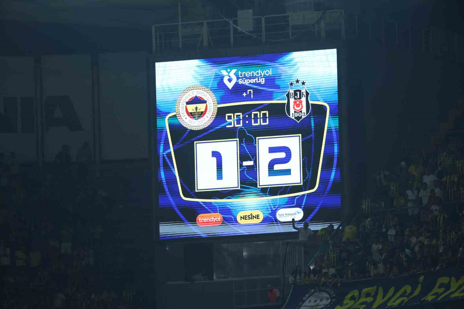 Trendyol Süper Lig: Fenerbahçe: 1 - Beşiktaş: 2 (Maç sonucu)
