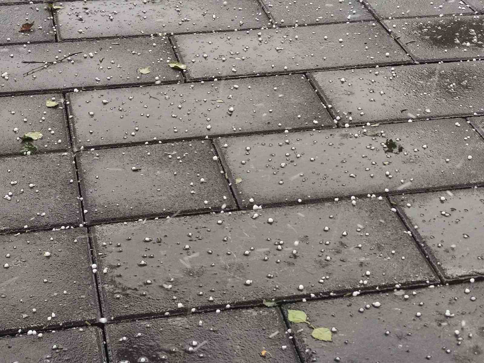 Sağanak ve dolu ulaşımı aksattı, tarım arazileri zarar gördü