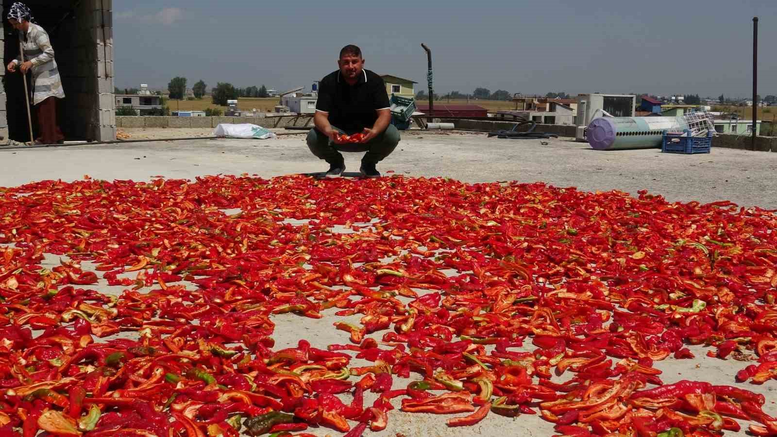 Kavurucu sıcakta devam eden acı mesaiyle birlikte damlar kırmızıya büründü