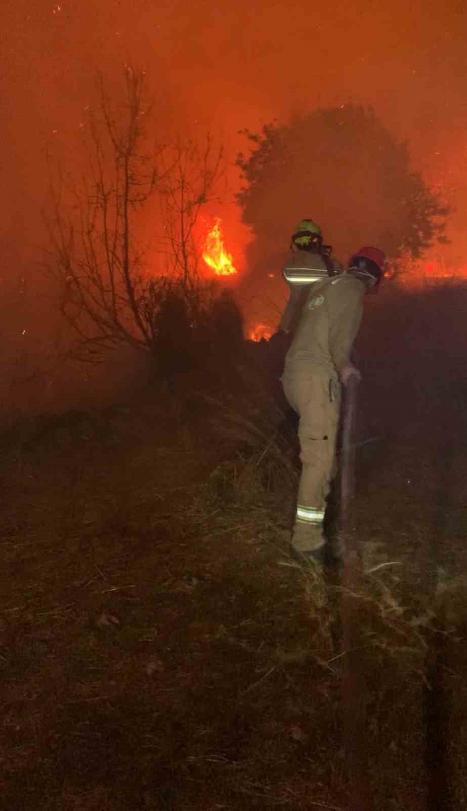 Antalya’daki yangında kara ekiplerinin cansiparane mücadelesi sürüyor