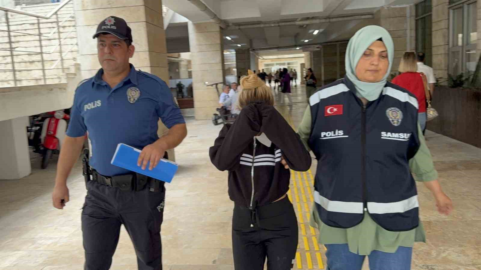 Samsun’da mağazalardan giysi çalan kadın tutuklandı