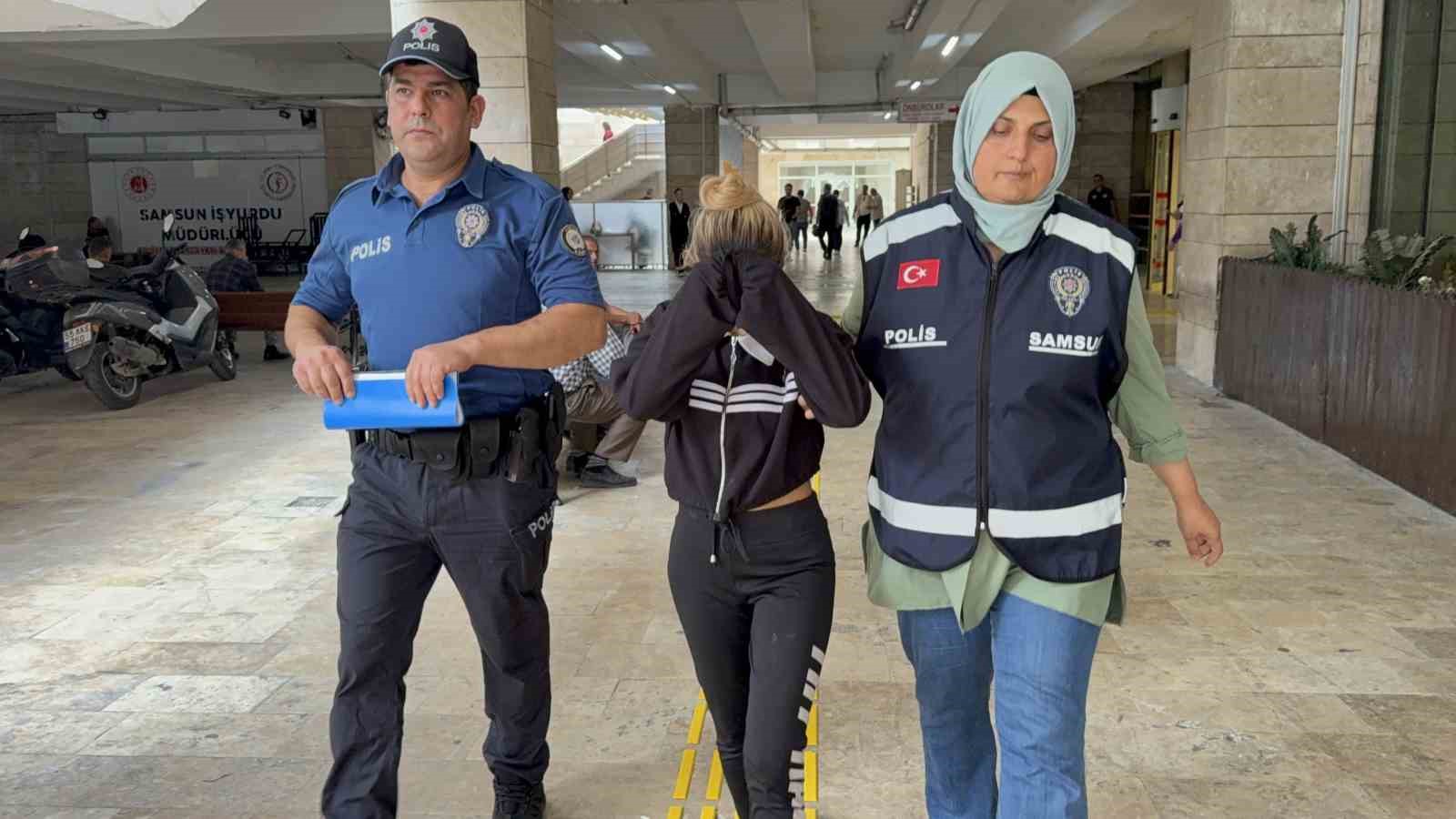 Samsun’da mağazalardan giysi çalan kadın tutuklandı