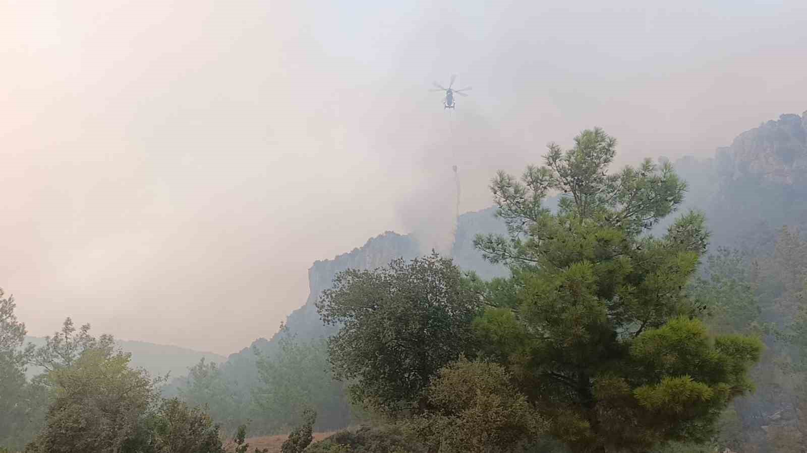 Alevler yerleşim yerine kadar yaklaştı, ekipler önledi