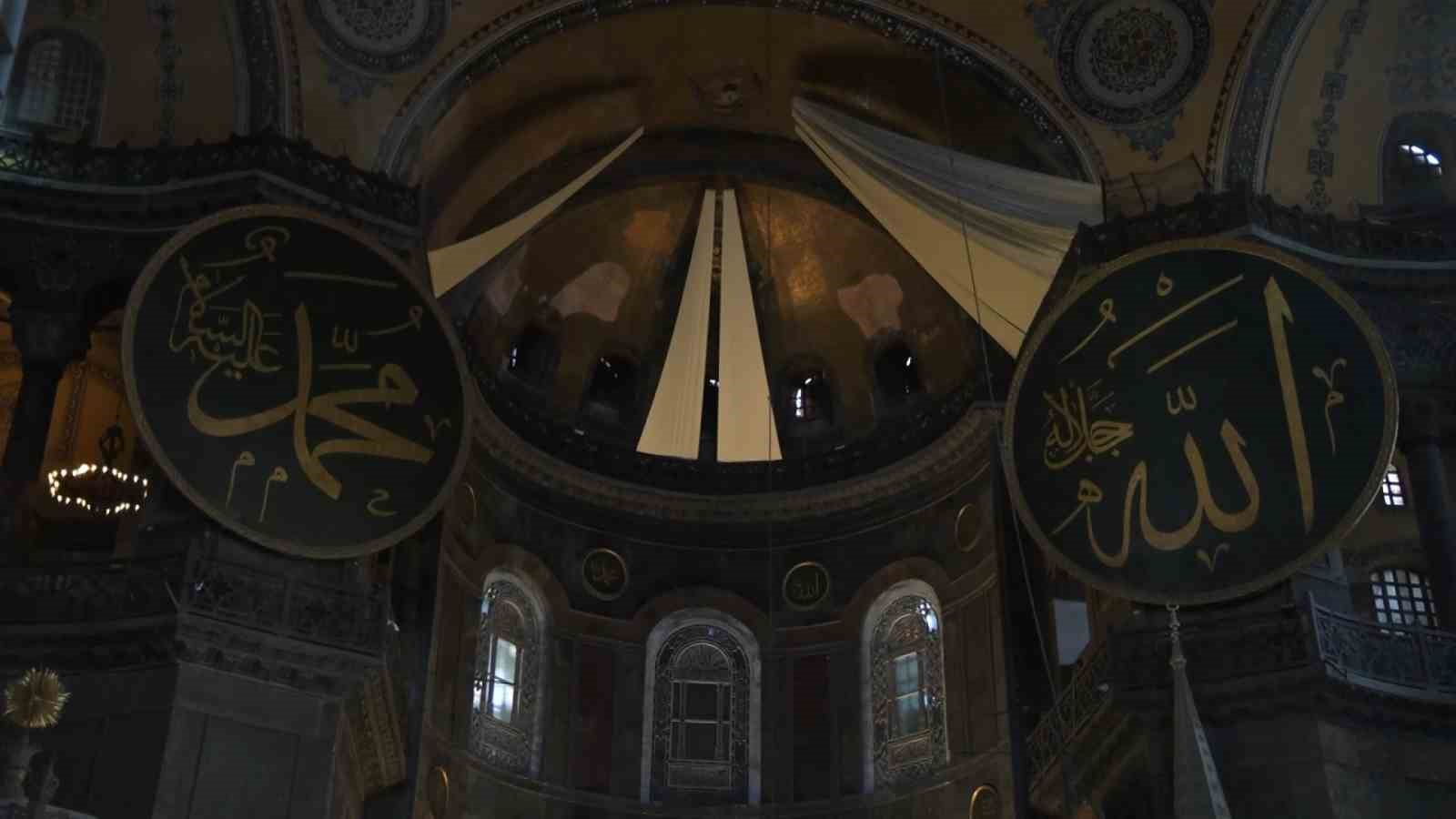 Ayasofya restorasyonunda yeni bir aşamaya geçildi: "Doğu yarım kubbenin restorasyonuna başlayacağız"