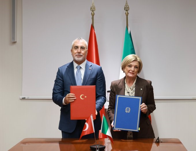 Çalışma ve Sosyal Güvenlik Bakanlığı ile İtalya Çalışma ve Sosyal Politikalar Bakanlığı arasında ’İşbirliği Mutabakat Zaptı’ imzalandı