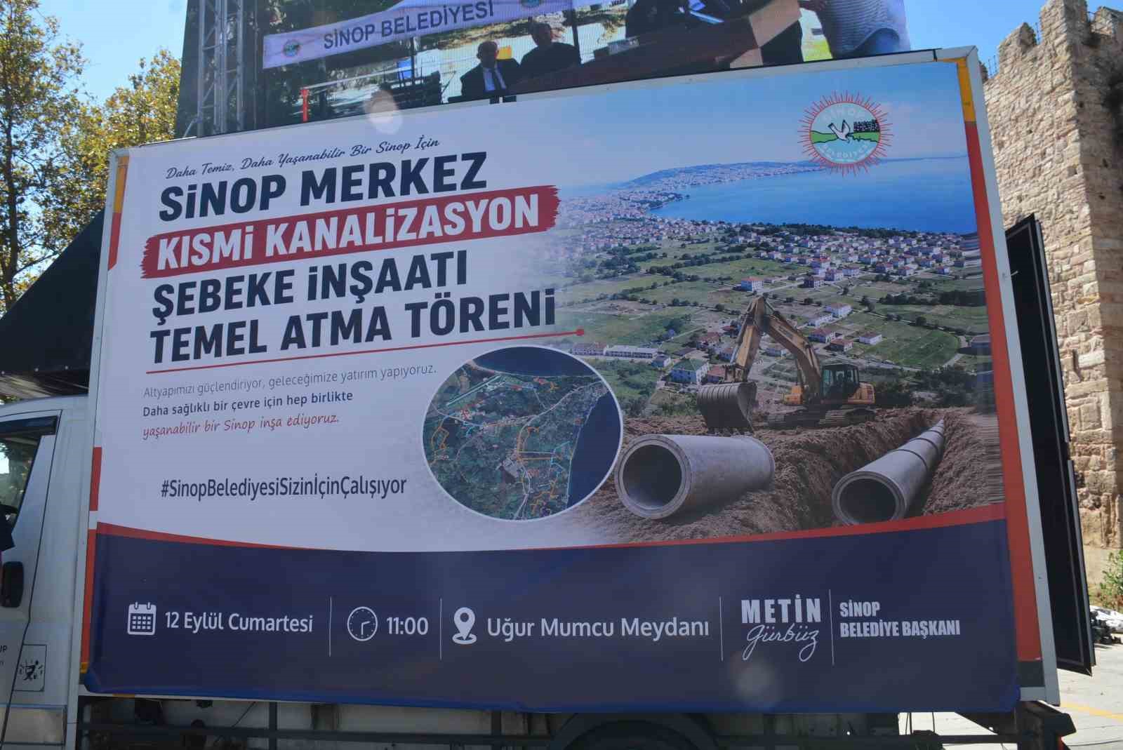 Sinop’un kanalizasyon altyapısı için 400 milyon liralık yatırım
