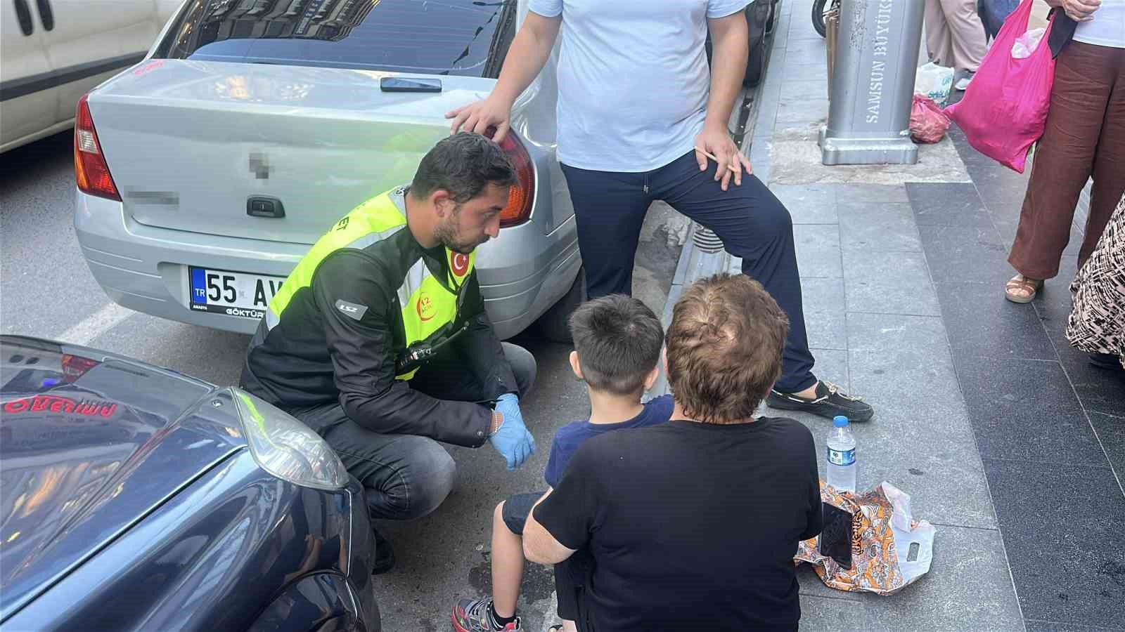 Samsun’da otomobilin çarptığı 5 yaşındaki çocuk hafif şekilde yaralandı