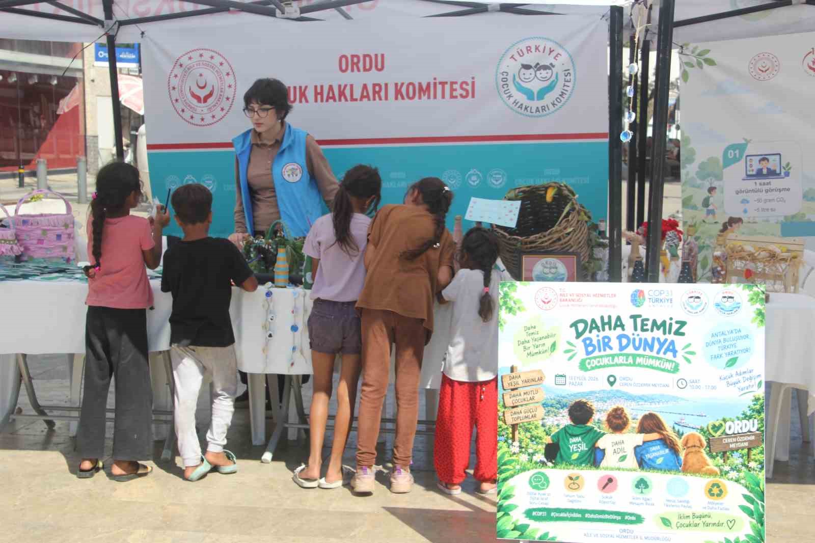 Çocuklardan iklim değişikliğine karşı farkındalık etkinliği