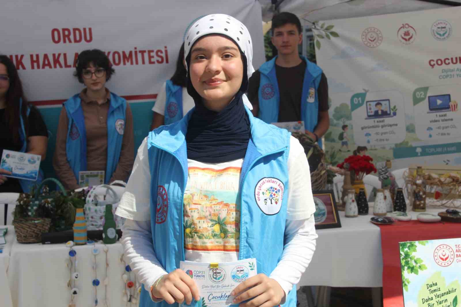 Çocuklardan iklim değişikliğine karşı farkındalık etkinliği
