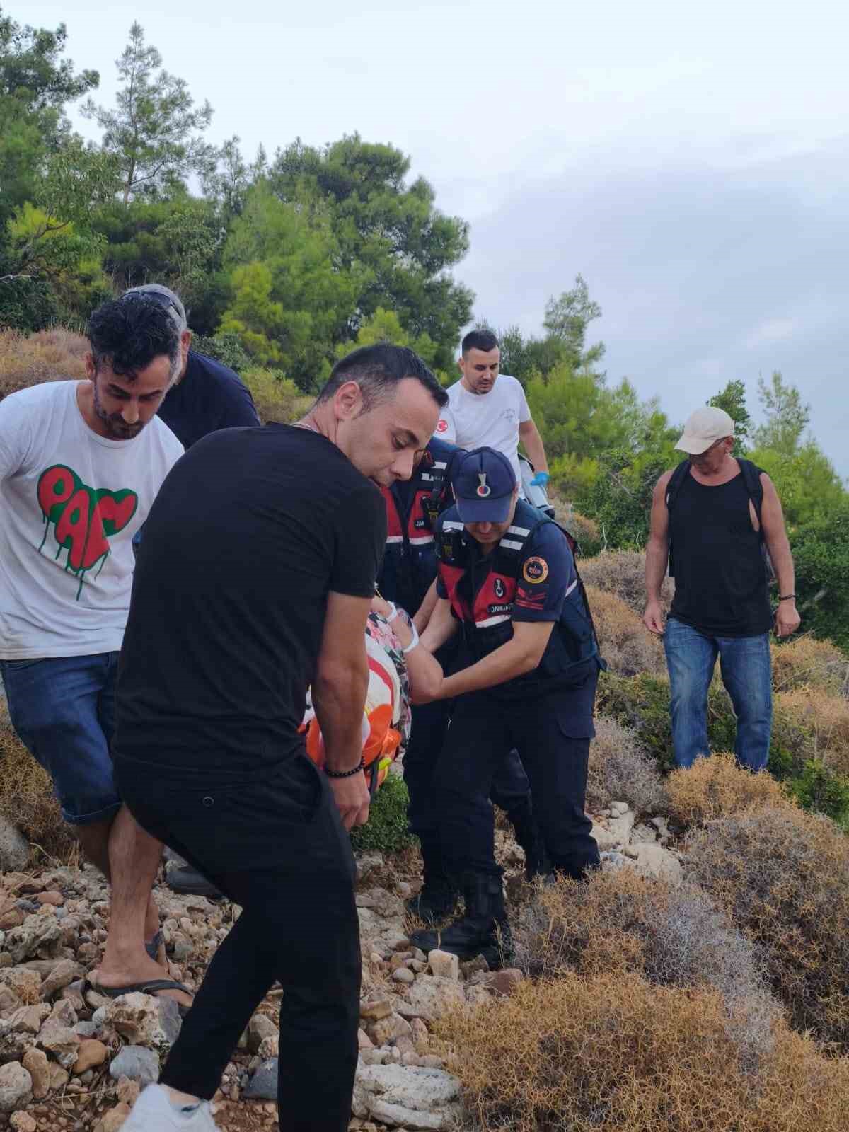 Doğa yürüyüşünde düşüp ayağından yaralanan Hollandalı turist kurtarıldı