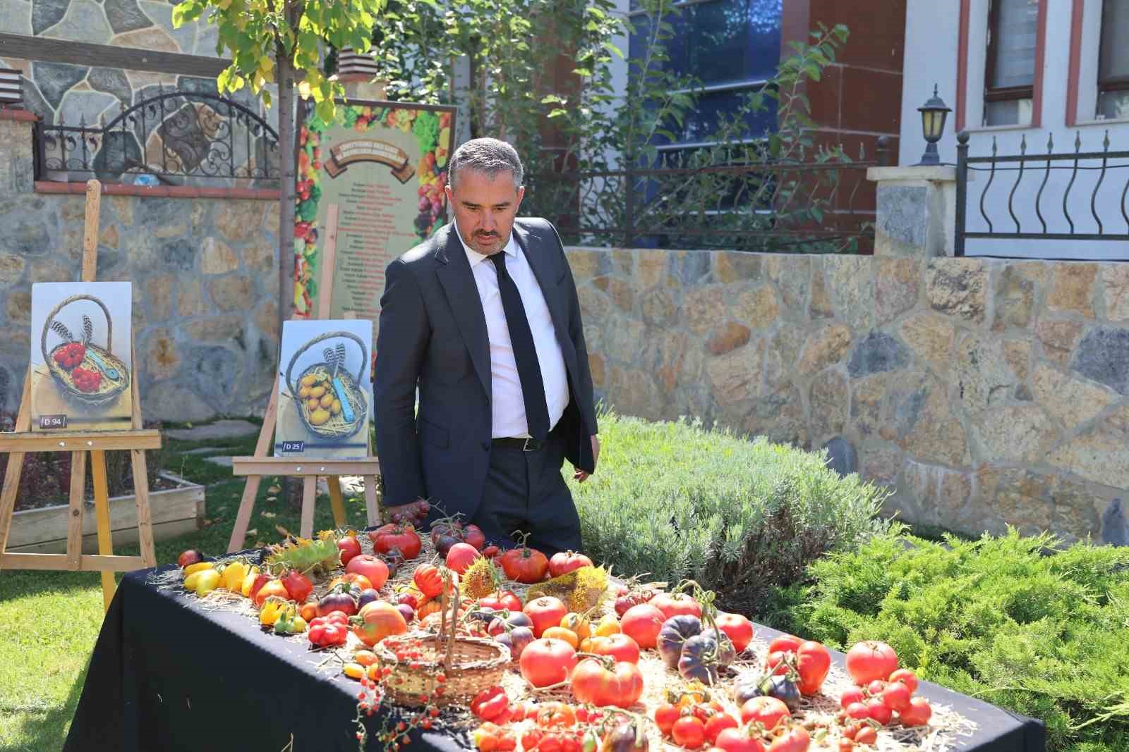 Pursaklar’da bulunan Ata Bahçesi’nde yetiştirilen sebzeler ve meyveler hasat edildi