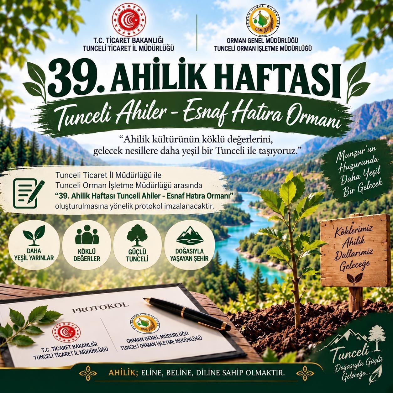 Tunceli’de bir ilk: Ahiler ve esnaf için hatıra ormanı kuruluyor