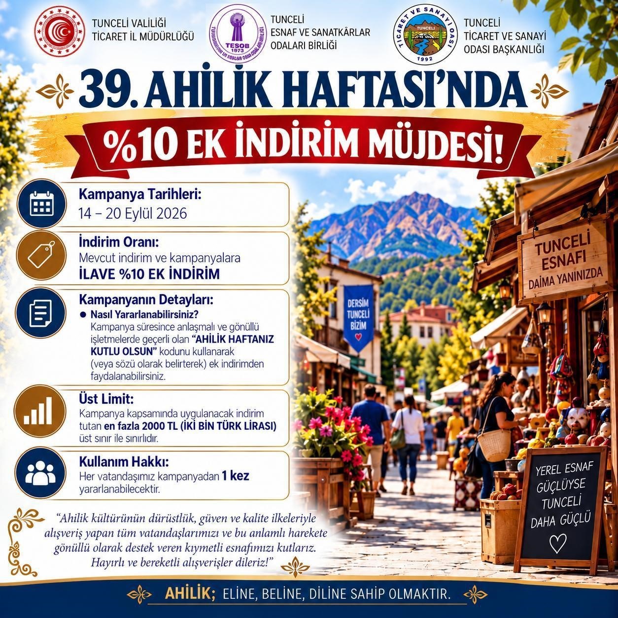 Tunceli’de bir ilk: Ahiler ve esnaf için hatıra ormanı kuruluyor