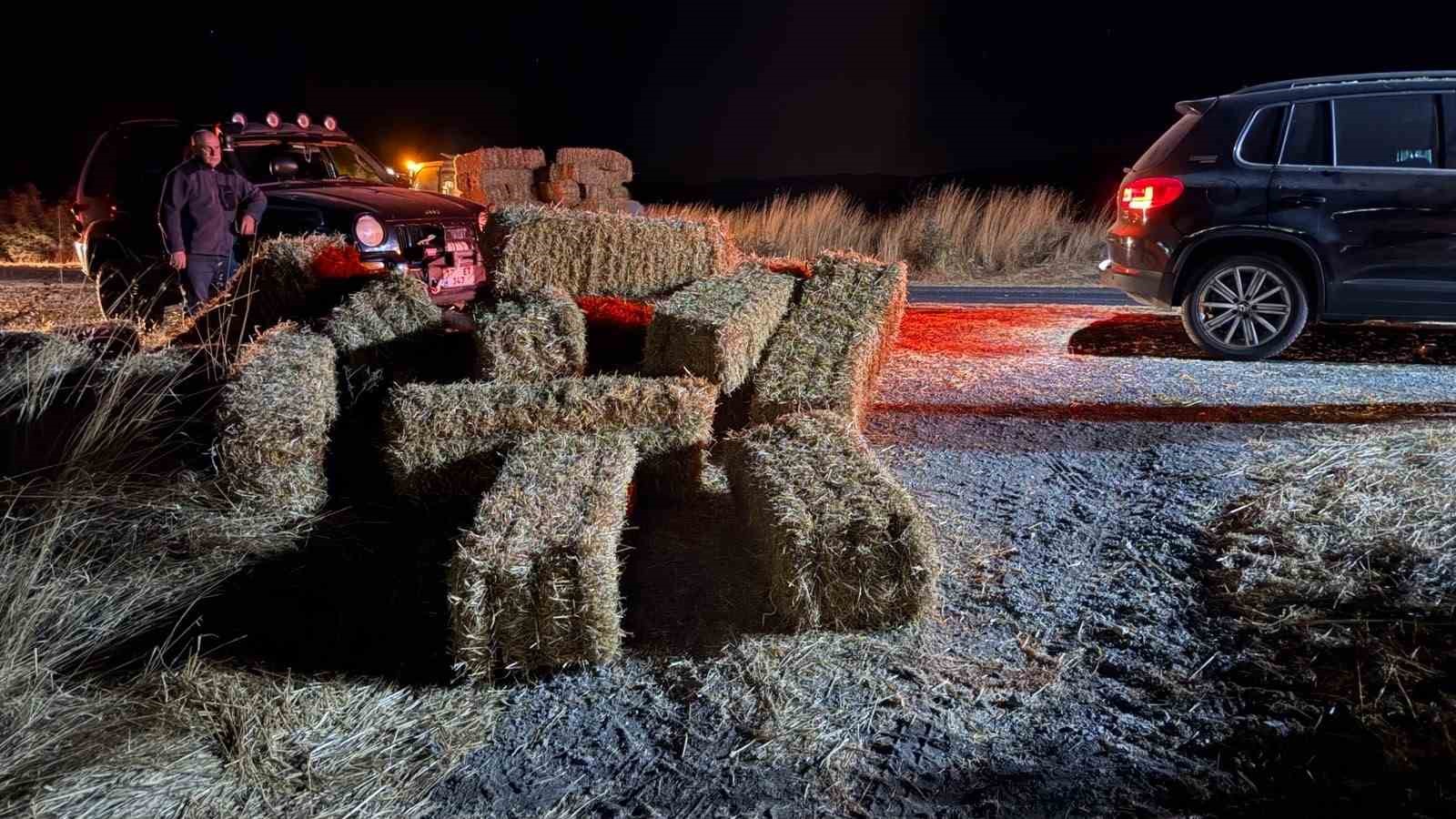 Çan’da otomobil saman yüklü traktöre çarptı: 1 yaralı