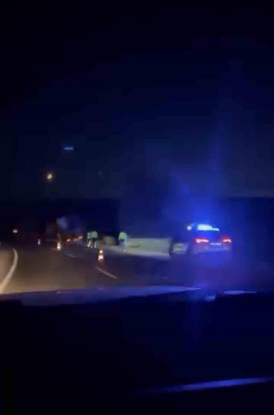 Karacabey’de kamyonet ağaçlara çarptı