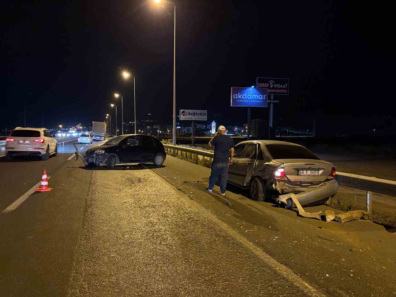 Kayseri’de iki otomobil çarpıştı: 1 yaralı