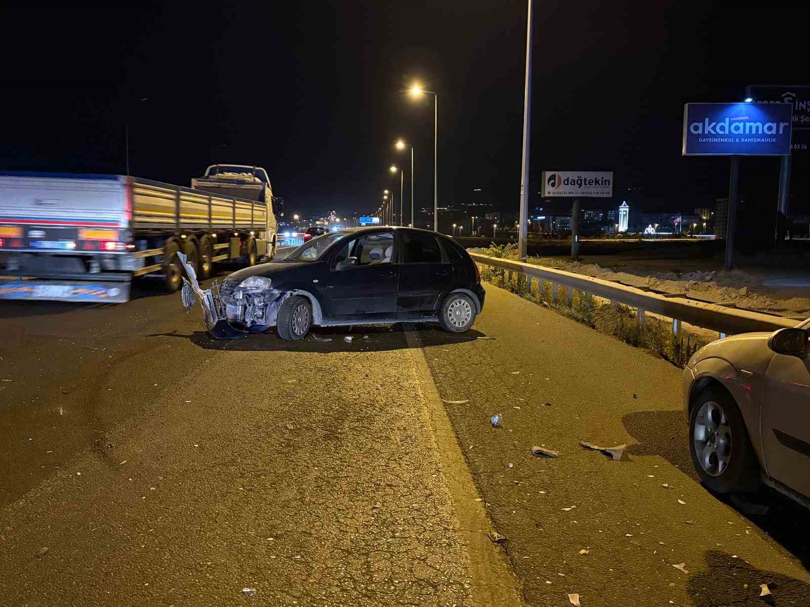 Kayseri’de iki otomobil çarpıştı: 1 yaralı